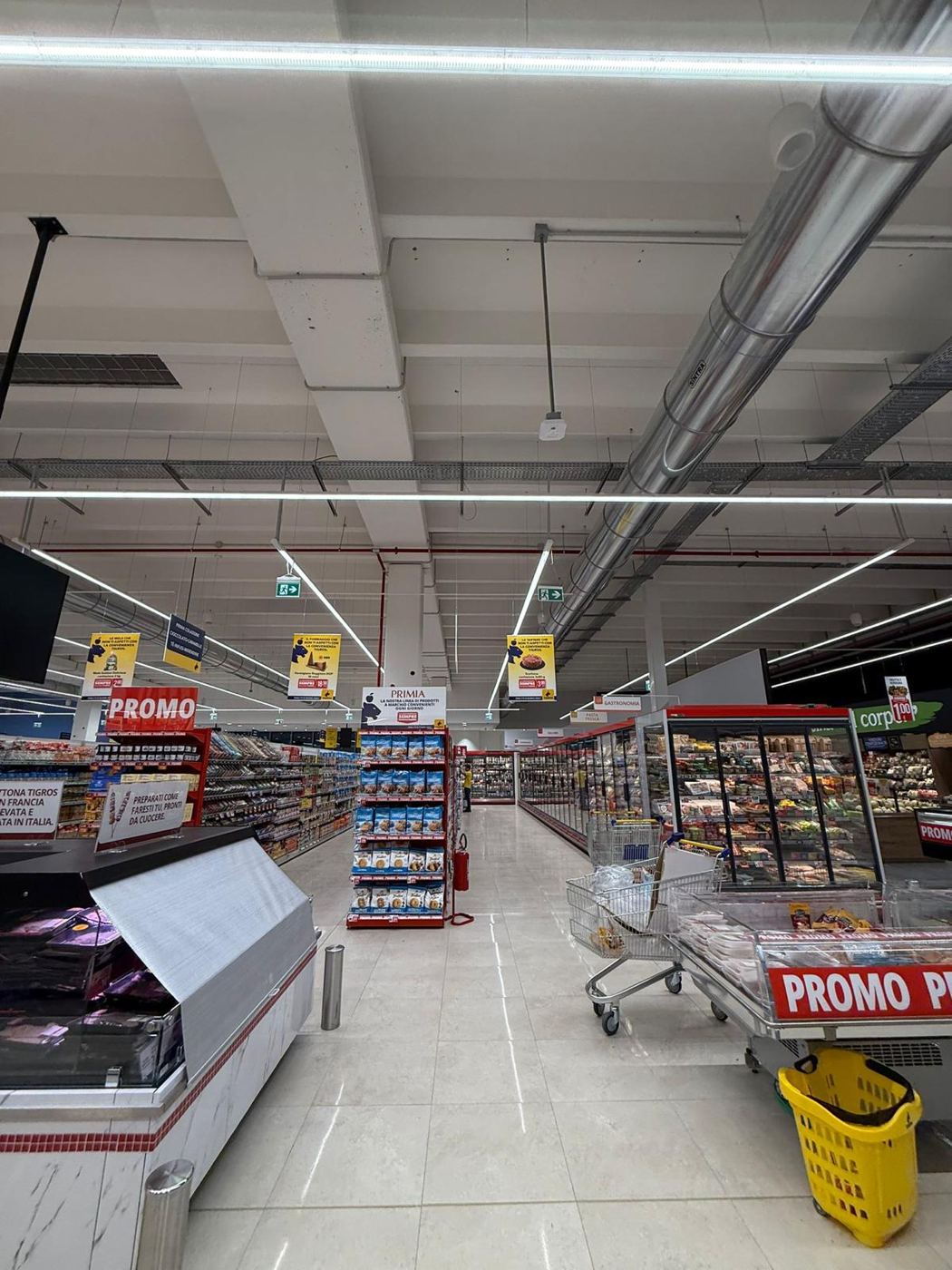 Illuminazione di un supermercato